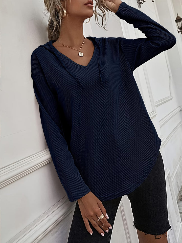 Seonie - Felpa Con Cappuccio a Maniche Lunghe E Scollo a V