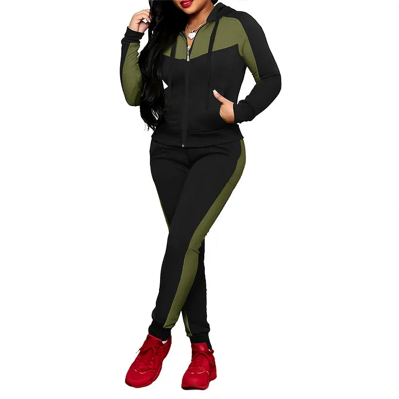 Meesha - Completo Da Ginnastica a Due Pezzi Con Effetto Color Block