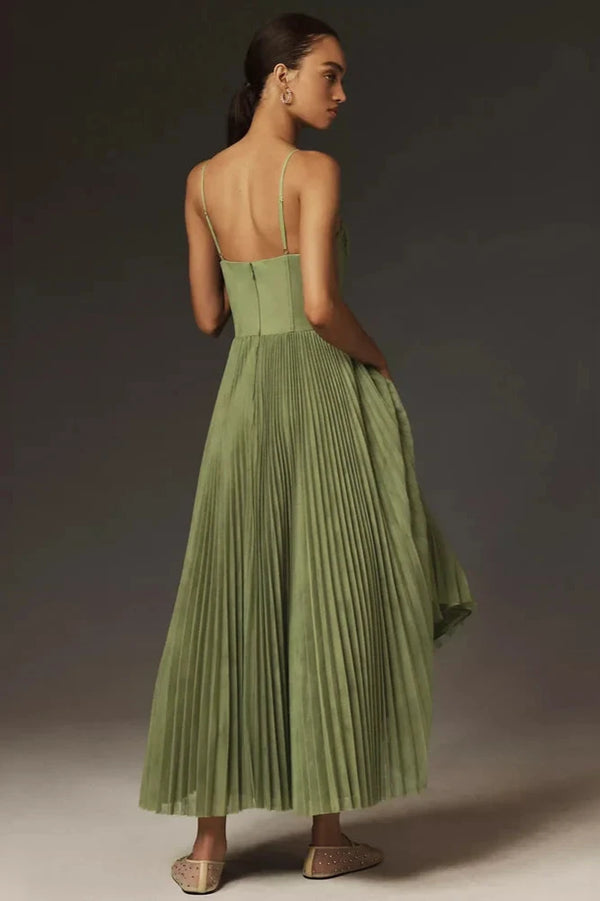 Nahia - Abito Lungo Con Bustier e Pieghe