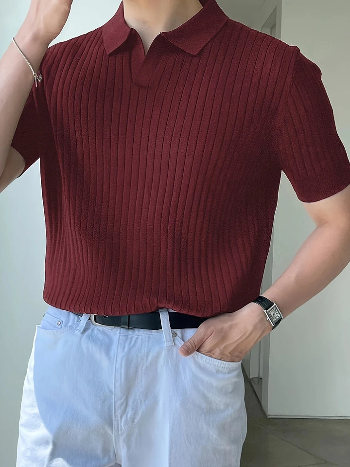 Avgustin - Polo Casual A Mniche Corte