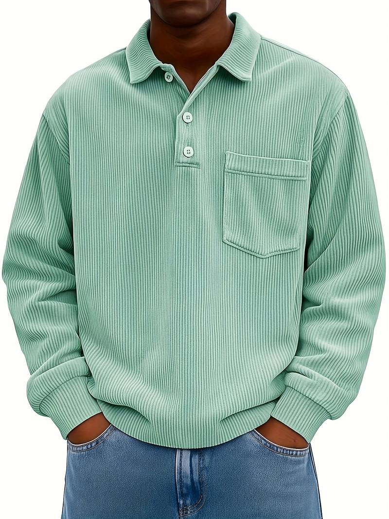 Hawkins - Camicia In Velluto a Coste Con Collo Rovesciato e Maniche Lunghe