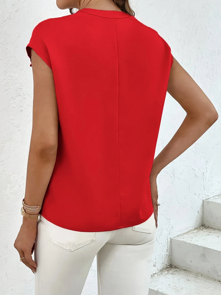 Marquita - Camicia Casuale Estiva A Maniche Corte Con Tasche