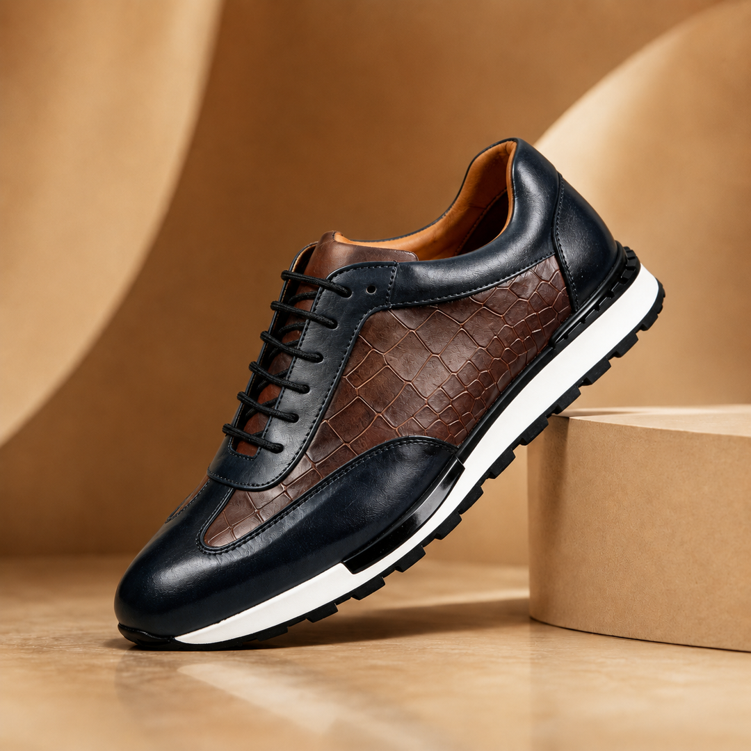 Hubert - Scarpe da Ginnastica in Pelle Con Lacci