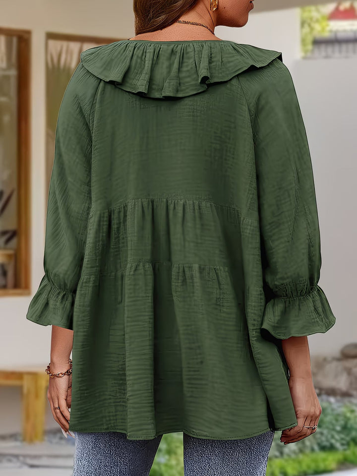 Garbine - Elegante Camicetta Con Collo a Balze