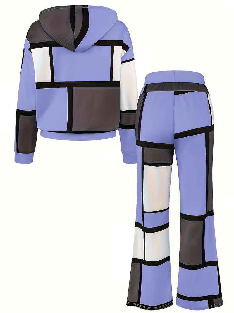 Loana - Set Casual a Due Pezzi Con Blocchi Di Colore