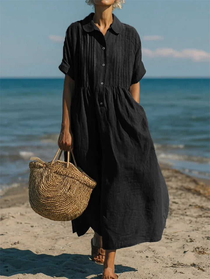 Janny - Abito Chemisier Elegante e Morbido in Cotone