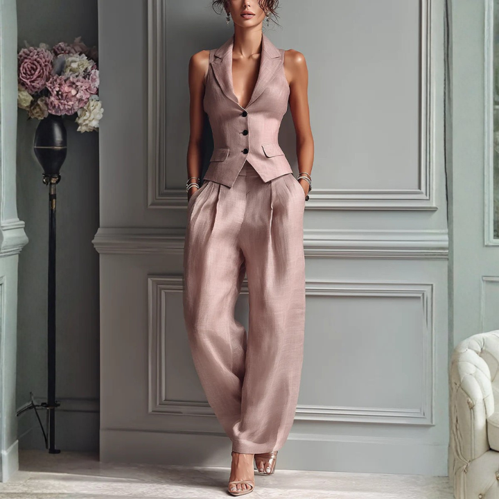 Eleeka - Set Composto Da Canotta Senza Maniche e Pantaloni a Gamba Larga