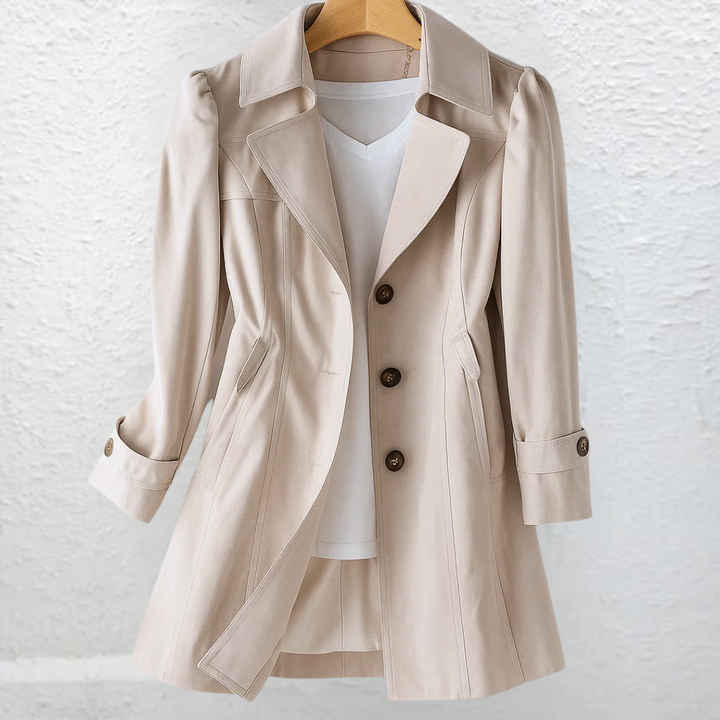 Ellice - Trench a Maniche Lunghe Con Bottoni
