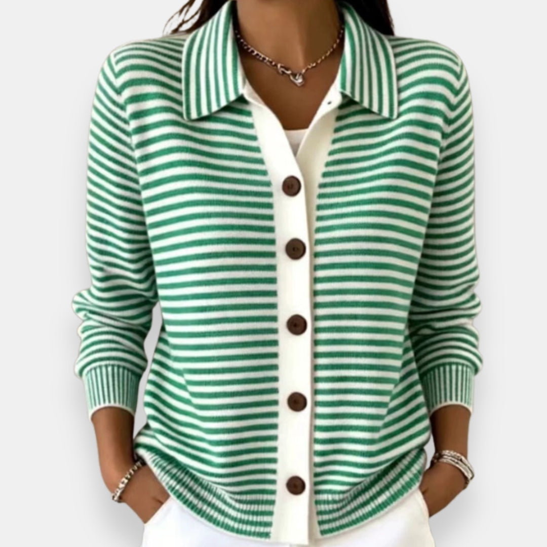 Kerana - Cardigan a Righe Con Bottoni