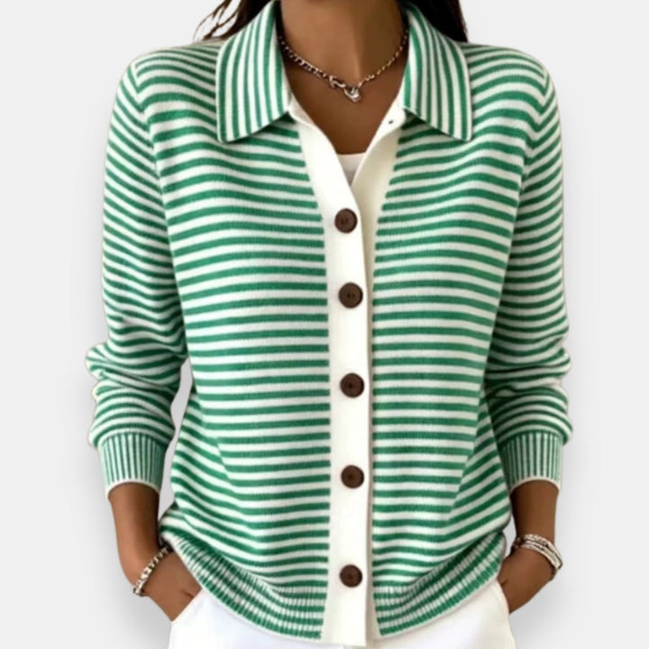 Kerana - Cardigan a Righe Con Bottoni