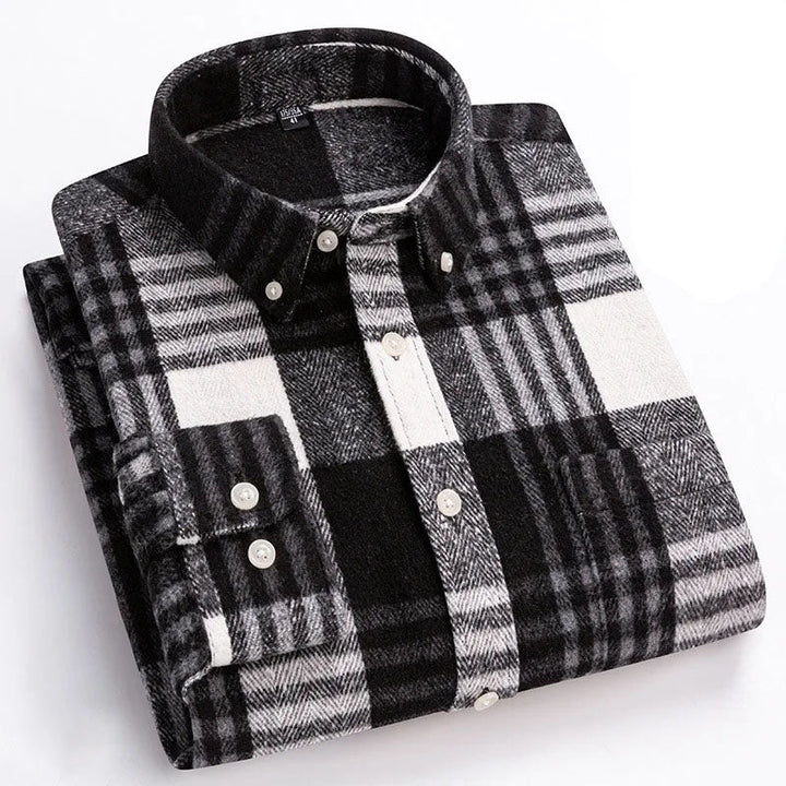 Hansamu - Elegante Camicia a Maniche Lunghe Con Bottoni