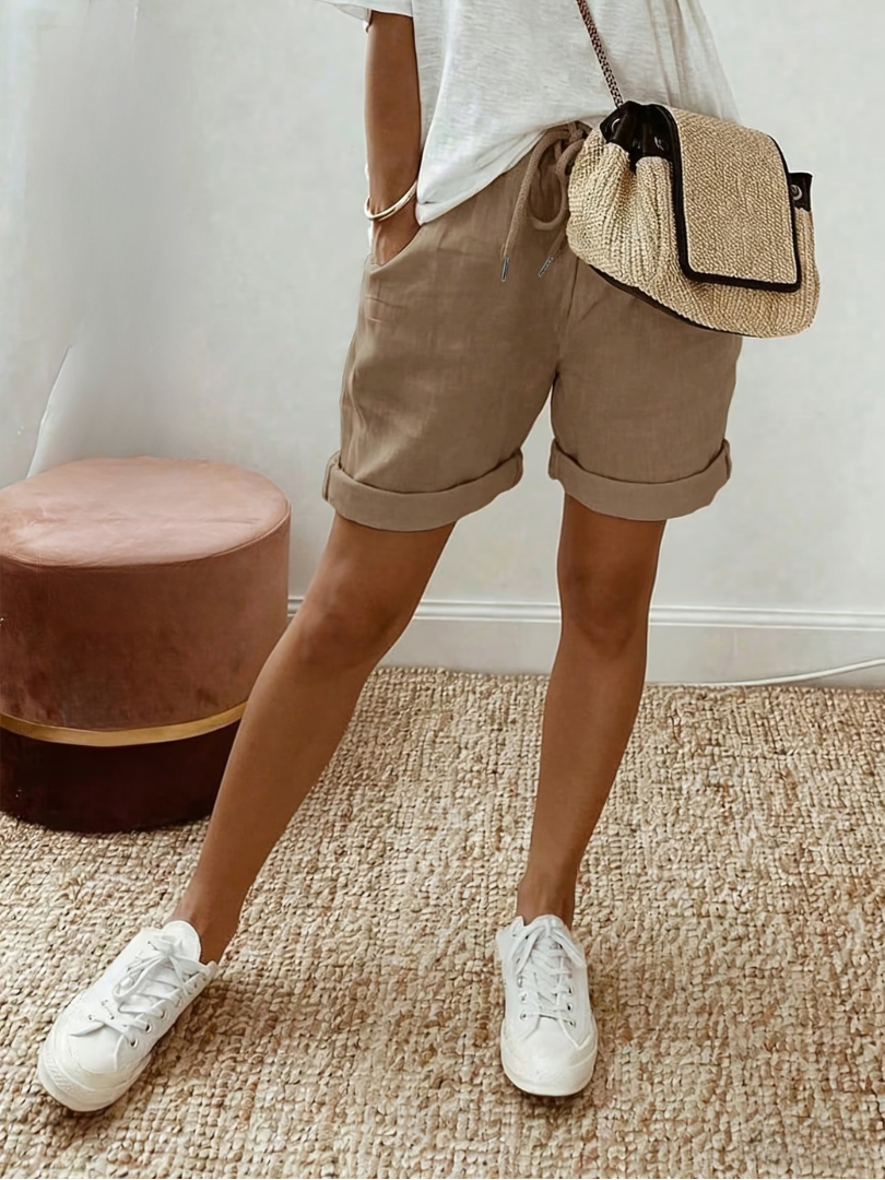 Keely - Pantaloncini Comodi in Lino