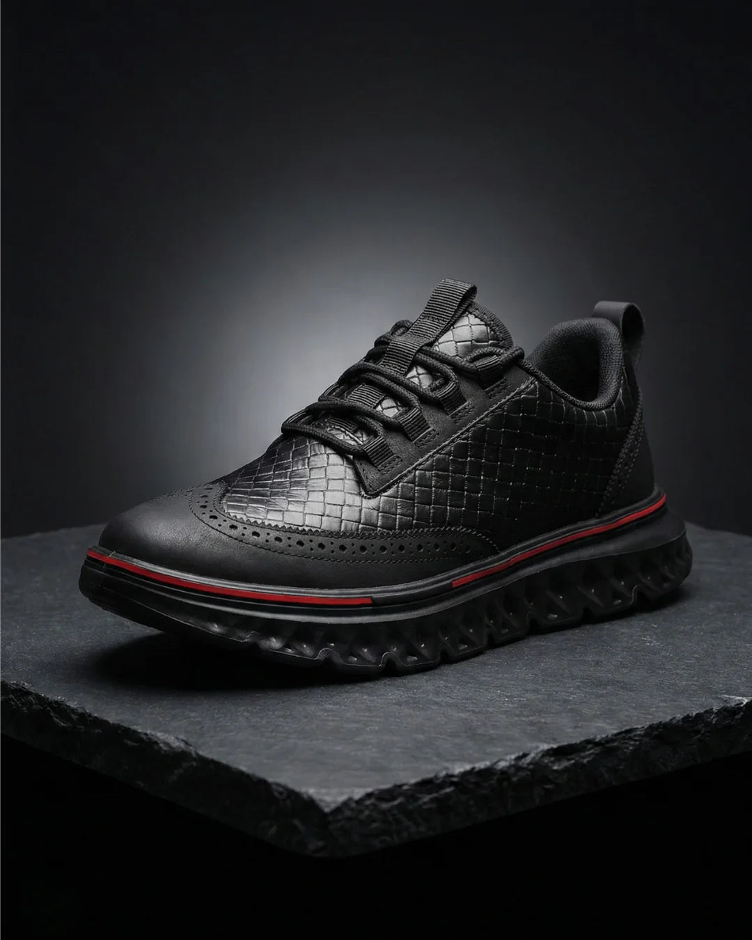 Kremer - Scarpa da Ginnastica Stringate in Pelle Intrecciata