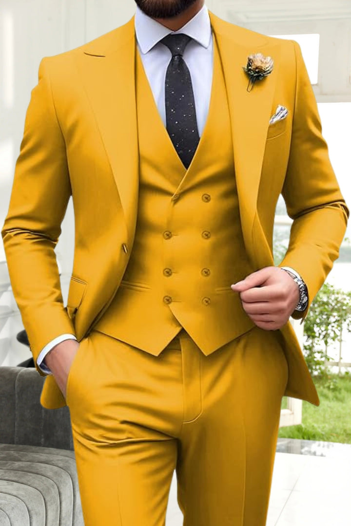 Gremist - Abiti a Tre Pezzi Slim Fit Con Revers a Lancia