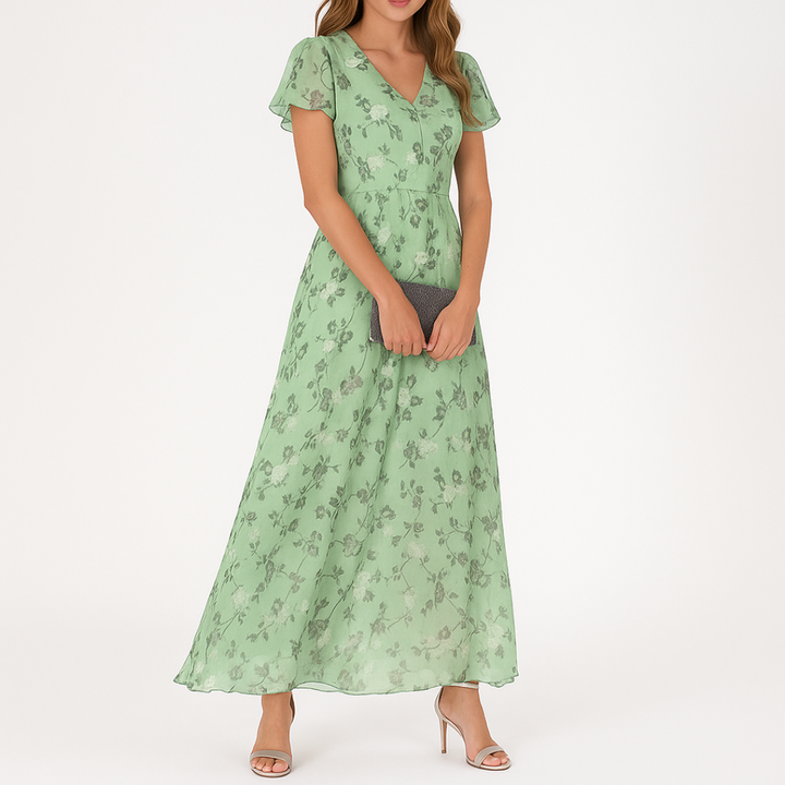 Danielle - Elegante Abito Con Scollo A V Che Copre Il Ventre