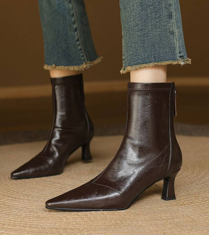 Lielah - Stivaletto in Pelle Con Cerniera