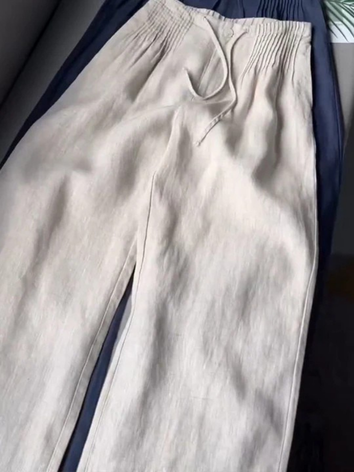 Kuupik - Pantaloni Larghi In Lino