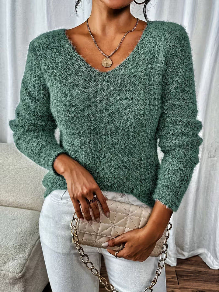 Aderah - Maglione Ampio Con Scollo a V