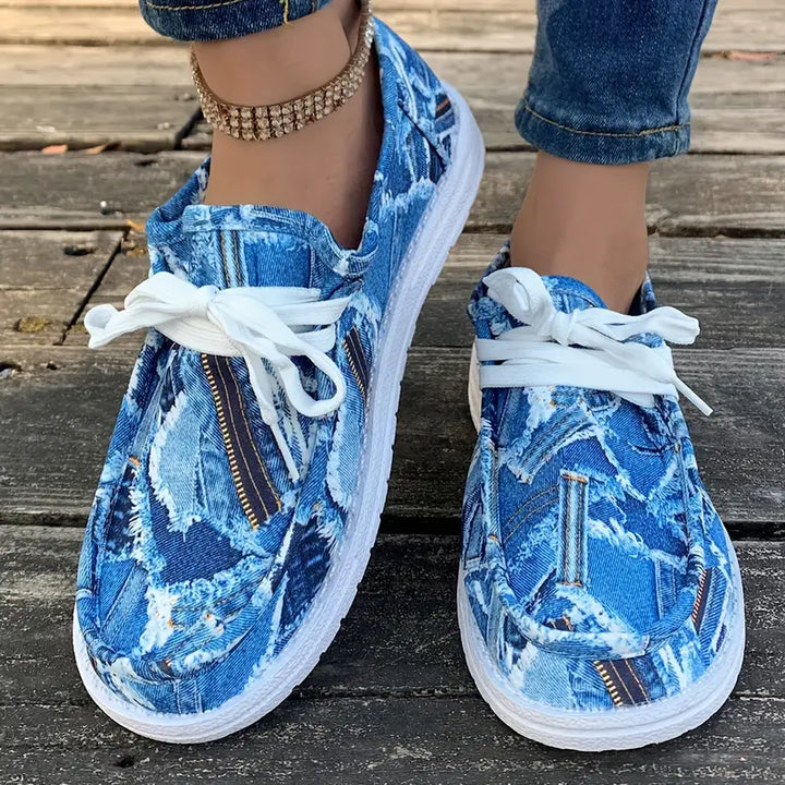Ulanda - Scarpa Da Ginnastica Antiscivolo Con Stampa Denim