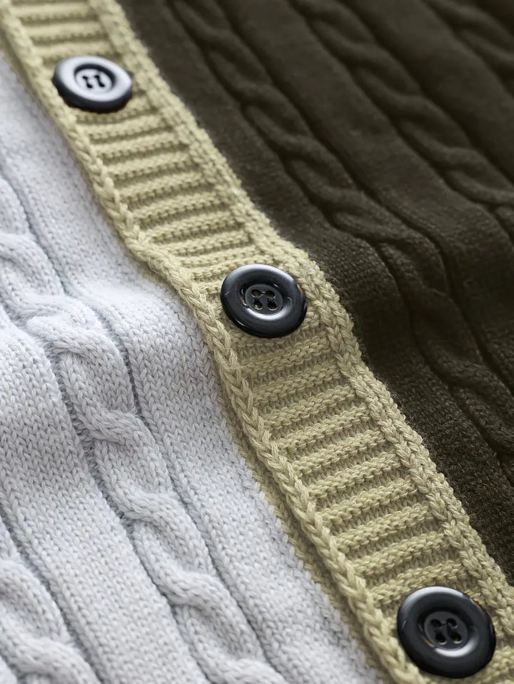 Bryant - Cardigan a Maniche Lunghe in Maglia Traspirante