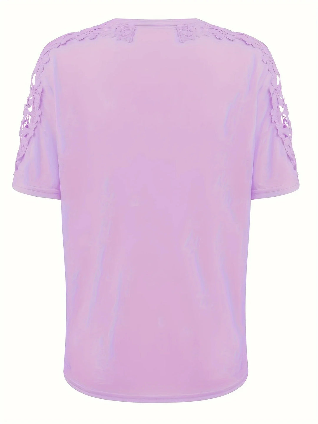 Ancuta - Elegante Maglietta Estiva a Maniche Corte Con Pizzo