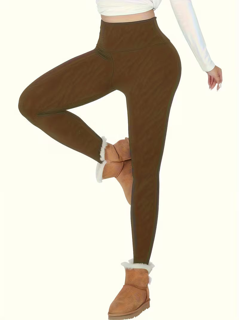 Linzay - Leggings a Vita Alta Con Fodera in Pile Termico