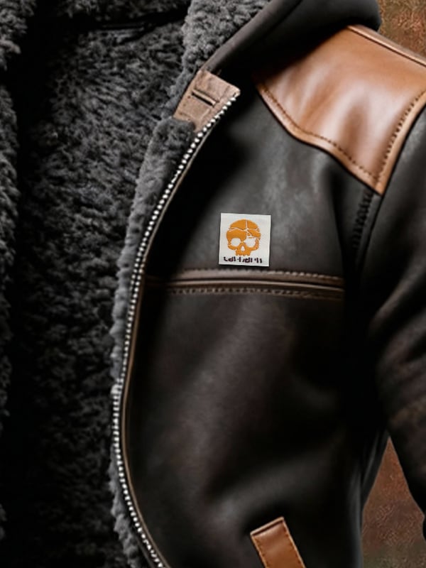 Pessina - Elegante Giacca Con Cappuccio In Pelle Con Maniche Lunghe