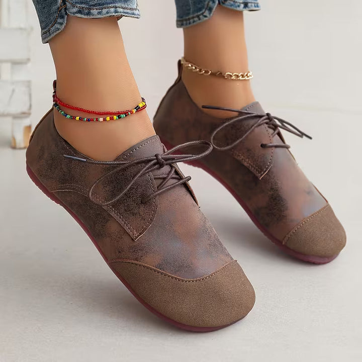 Zuniya - Scarpe Comode Con Zeppa Bassa e Allacciatura