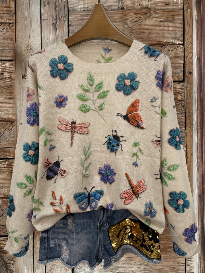 Dorenda - Maglione Casual a Maniche Lunghe Lavorato a Maglia