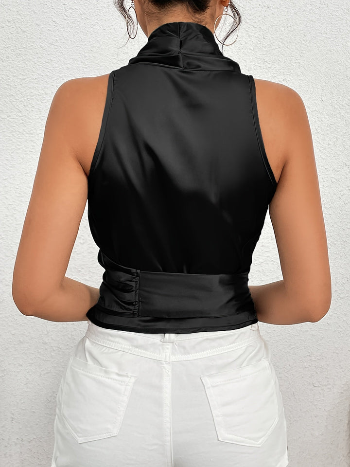 Florentia - Elegante Top Senza Maniche Con Cintura