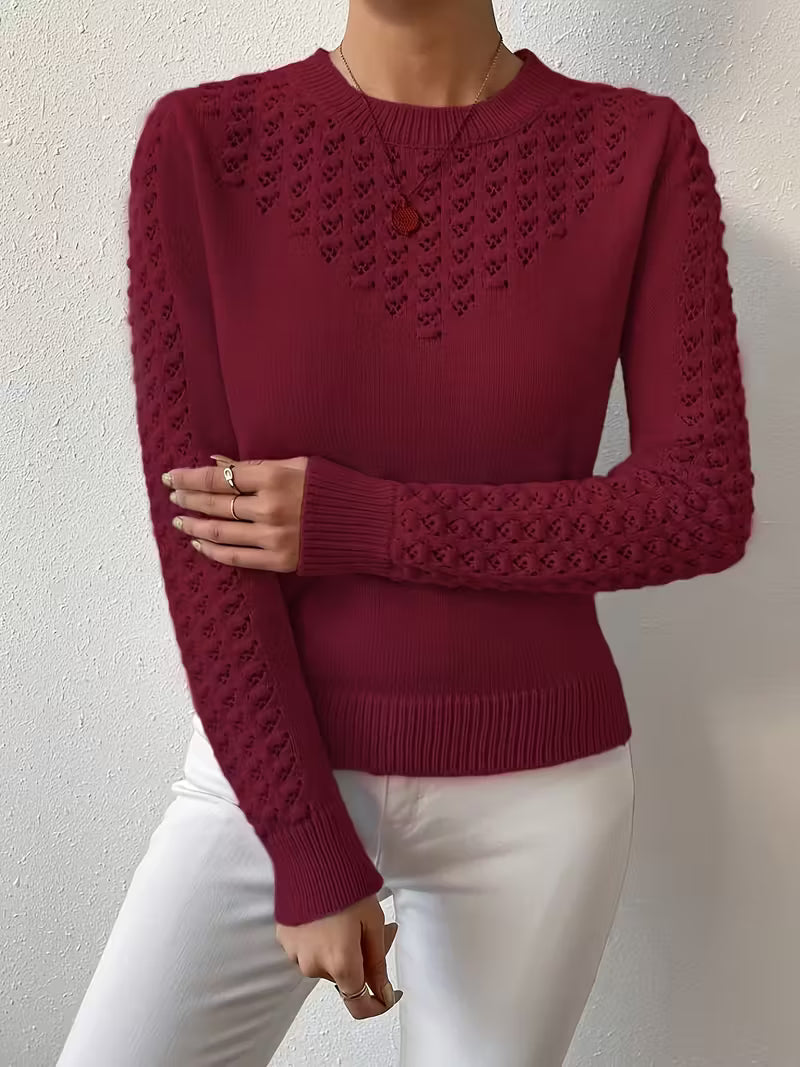 Shannen - Maglione Lavorato a Maglia a Maniche Lunghe