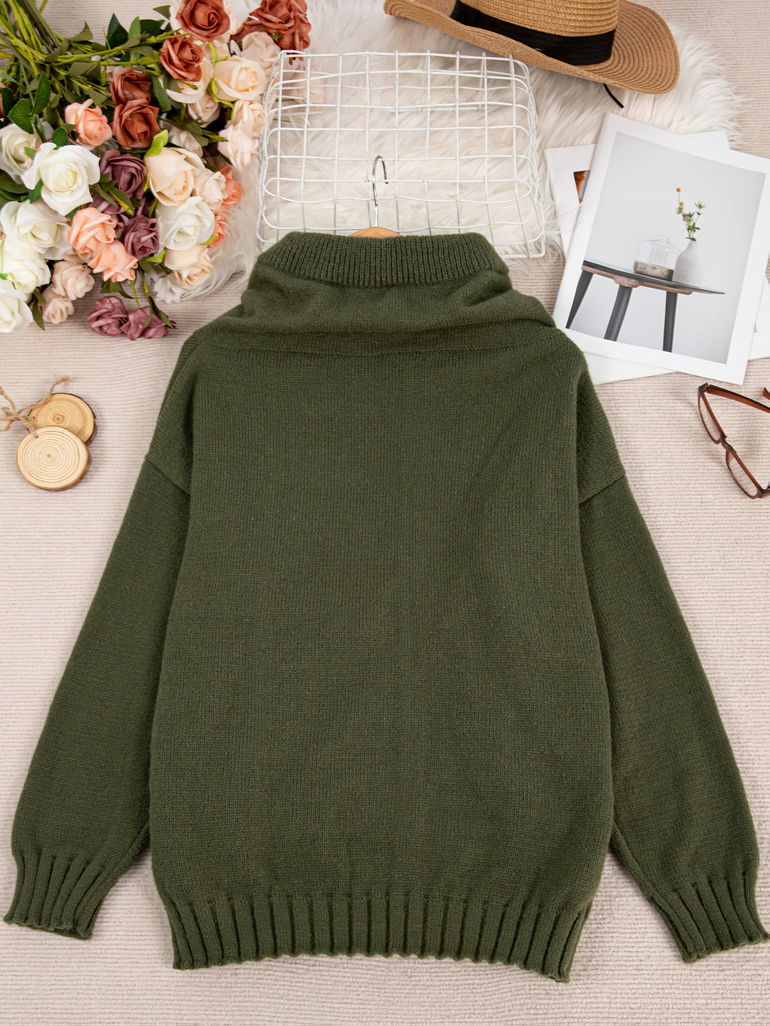 Zelina - Maglione a Maniche Lunghe Con Tasca