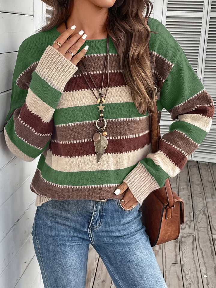 Fadina - Maglione in Maglia a Maniche Lunghe