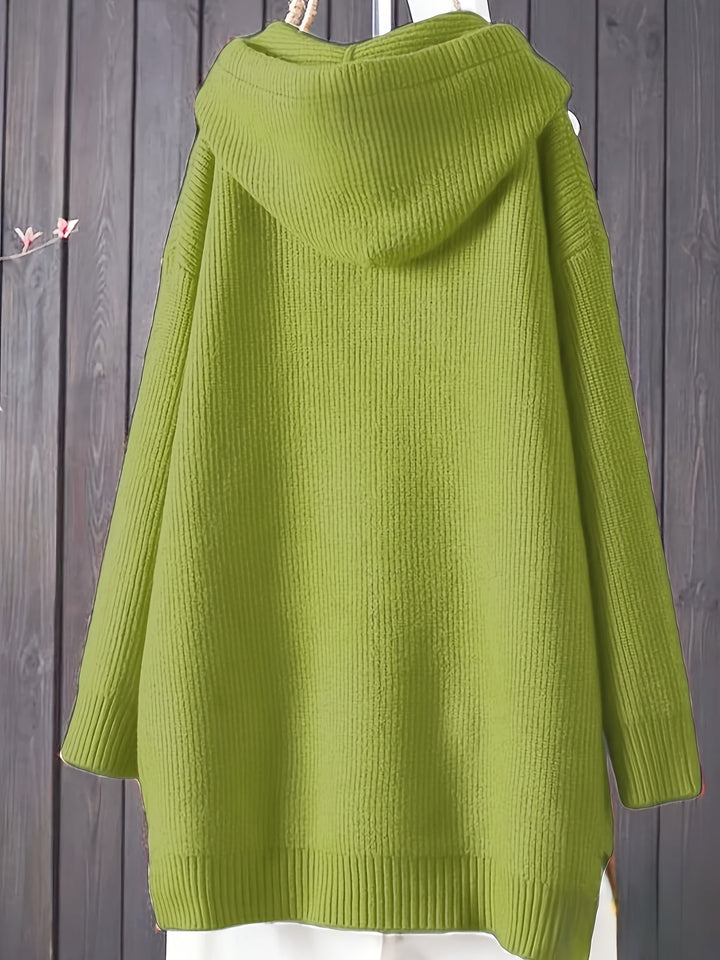 Genivee - Felpa Con Cappuccio Casual a Maniche Lunghe In Maglia