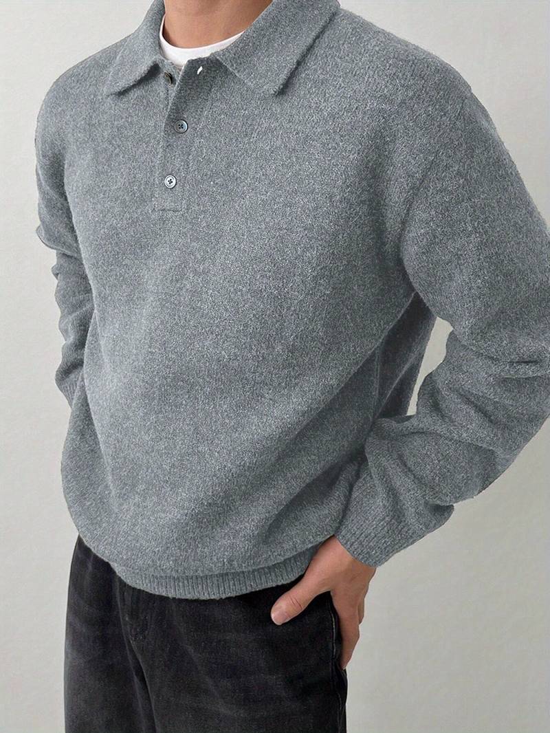 Eliran - Elegante Maglia a Maniche Lunghe Con Collo Alto