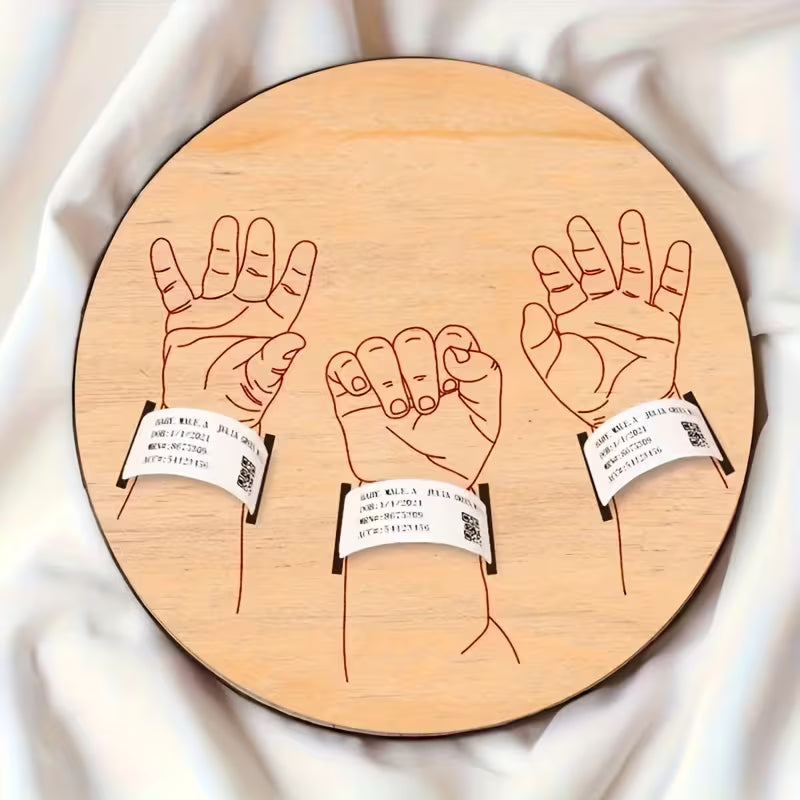 BirthMark - Placca in Legno per Bracciale di Nascita