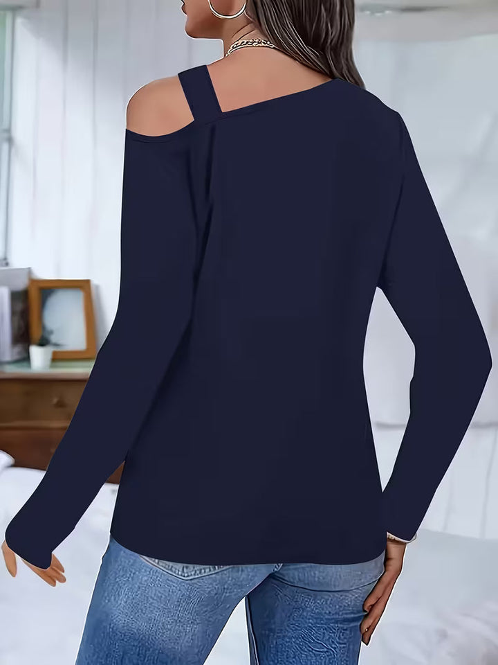 Ayza - Top a Maniche Lunghe Con Cutout Asimmetrico
