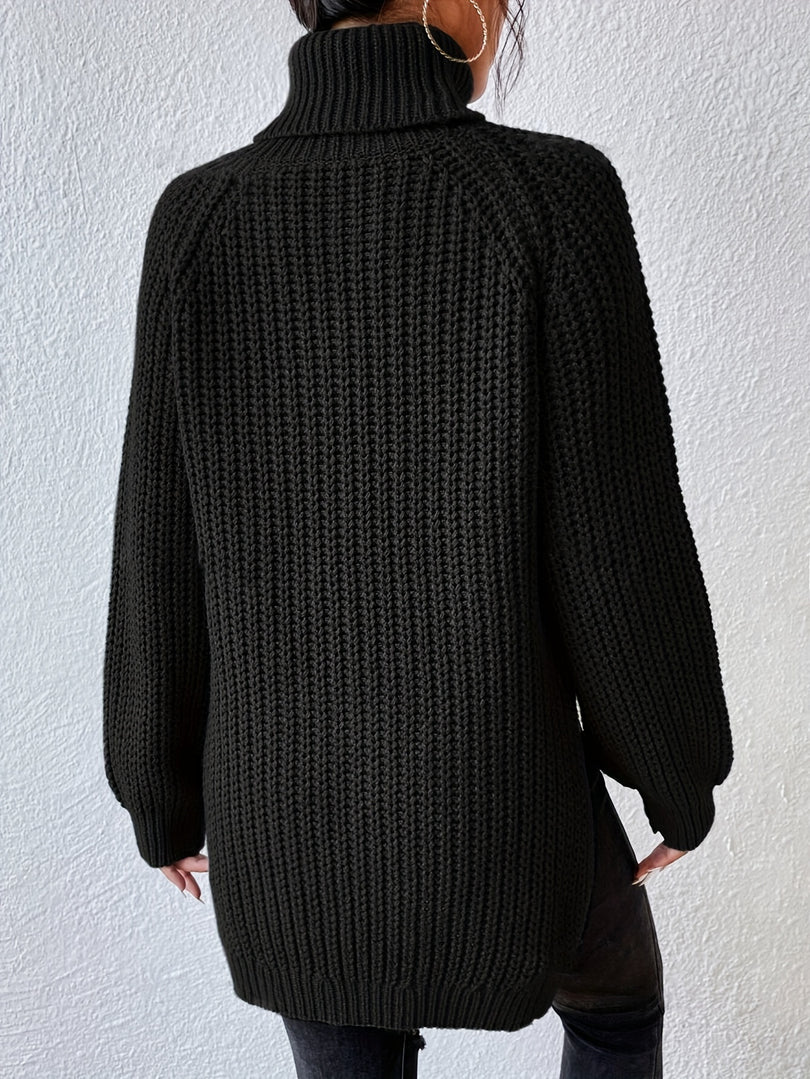 Felina - Maglione a Collo Alto in Maglia a Maniche Lunghe