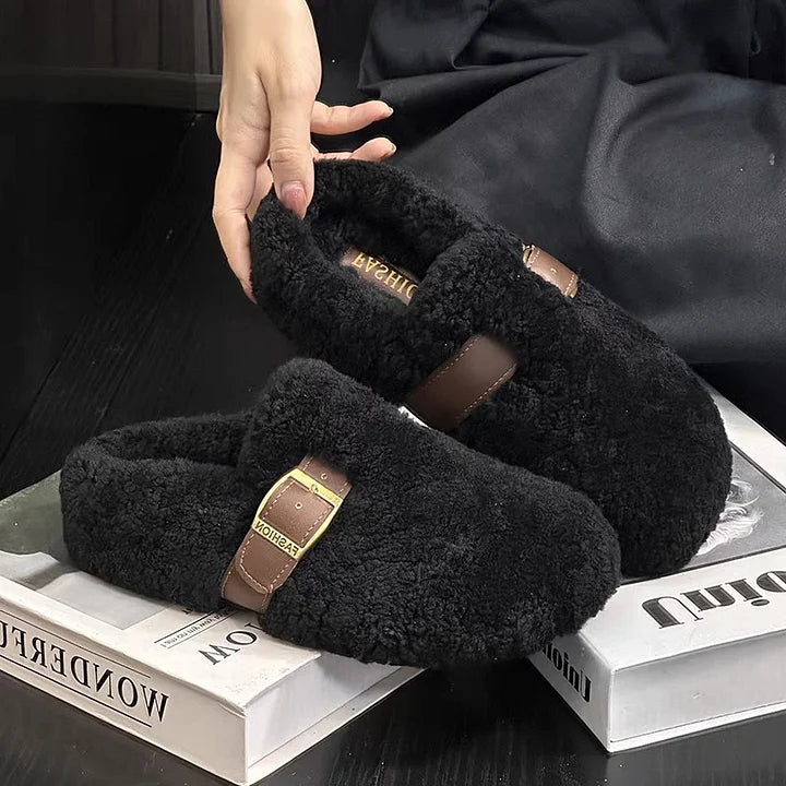 Zilvia - Calde Scarpe In Lana d'agnello In Stile Fiabesco