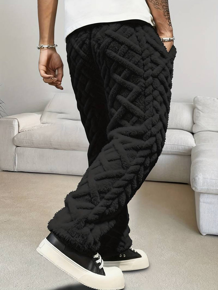 Zecharia - Pantaloni Con Motivo Geometrico e Vita Elasticizzata