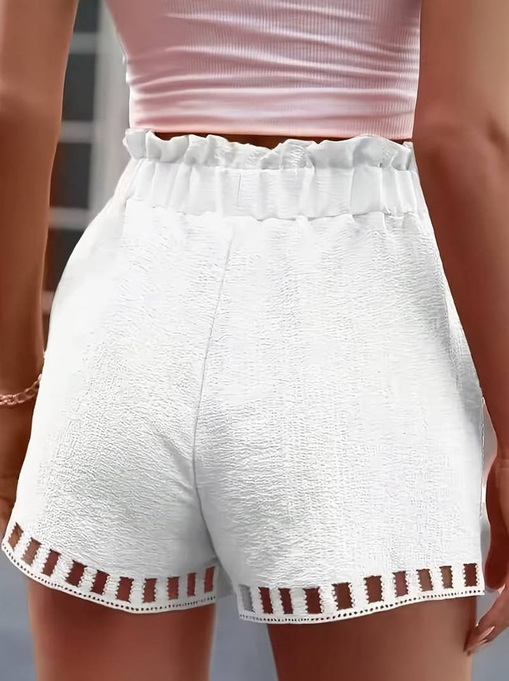 Mbakera - Pantaloncini Casual Con Tasca Funzionale in Pizzo