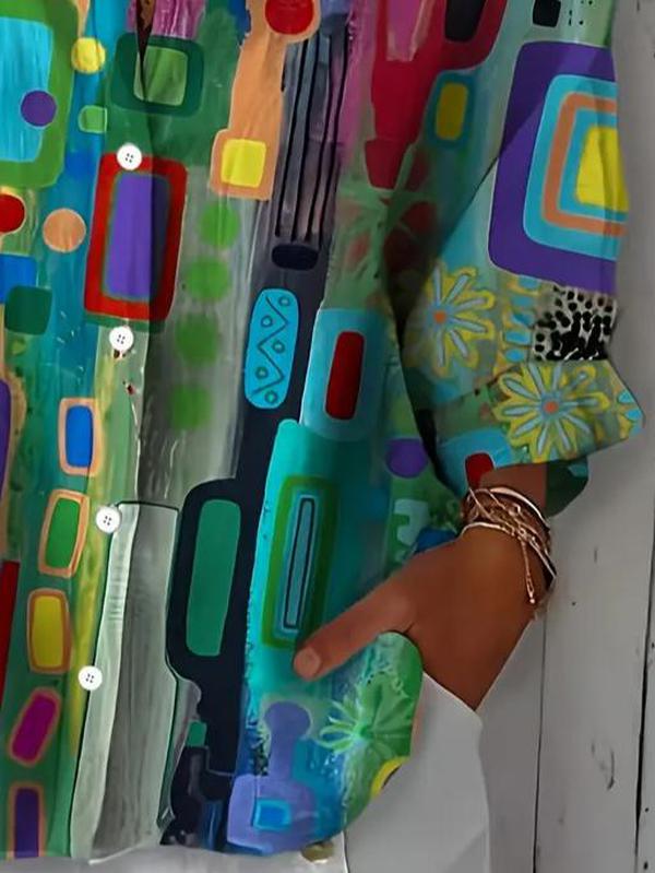 Hunia - Camicetta Elegante Multicolore