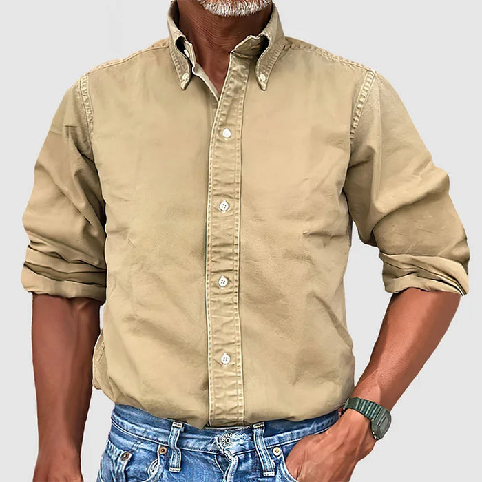 Ewan - Camicia Informale a Maniche Lunghe Con Bottoni