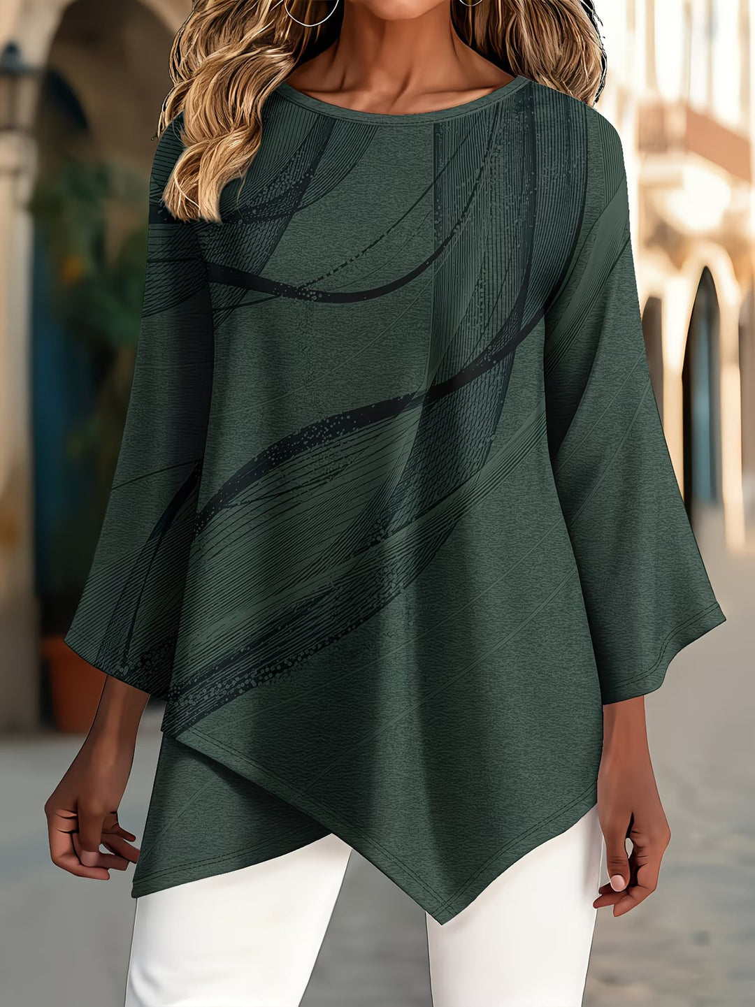 Galya - Maglietta Oversize Con Scollo Rotondo