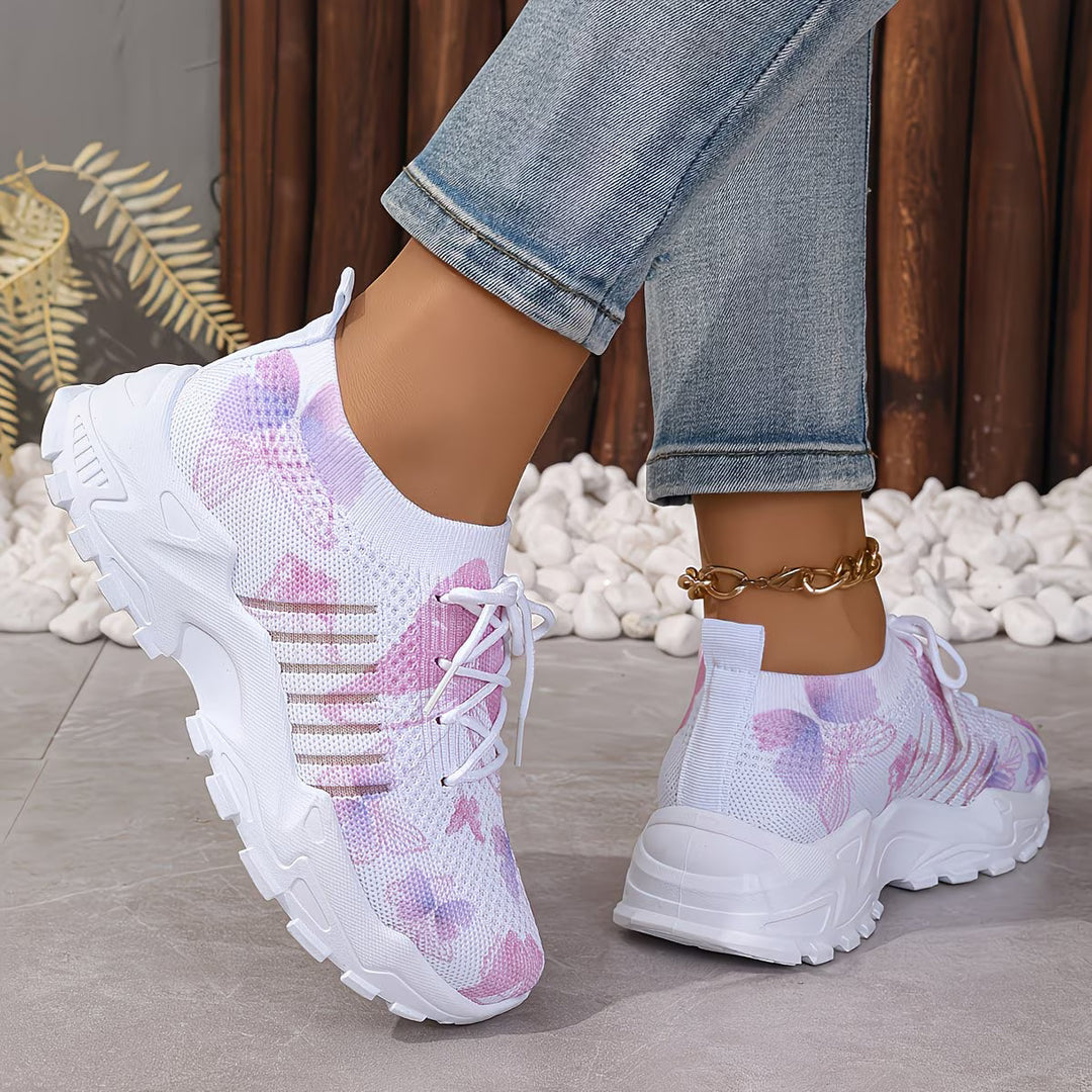 Destinee - Sneaker Con Lacci e Stampa a Farfalle