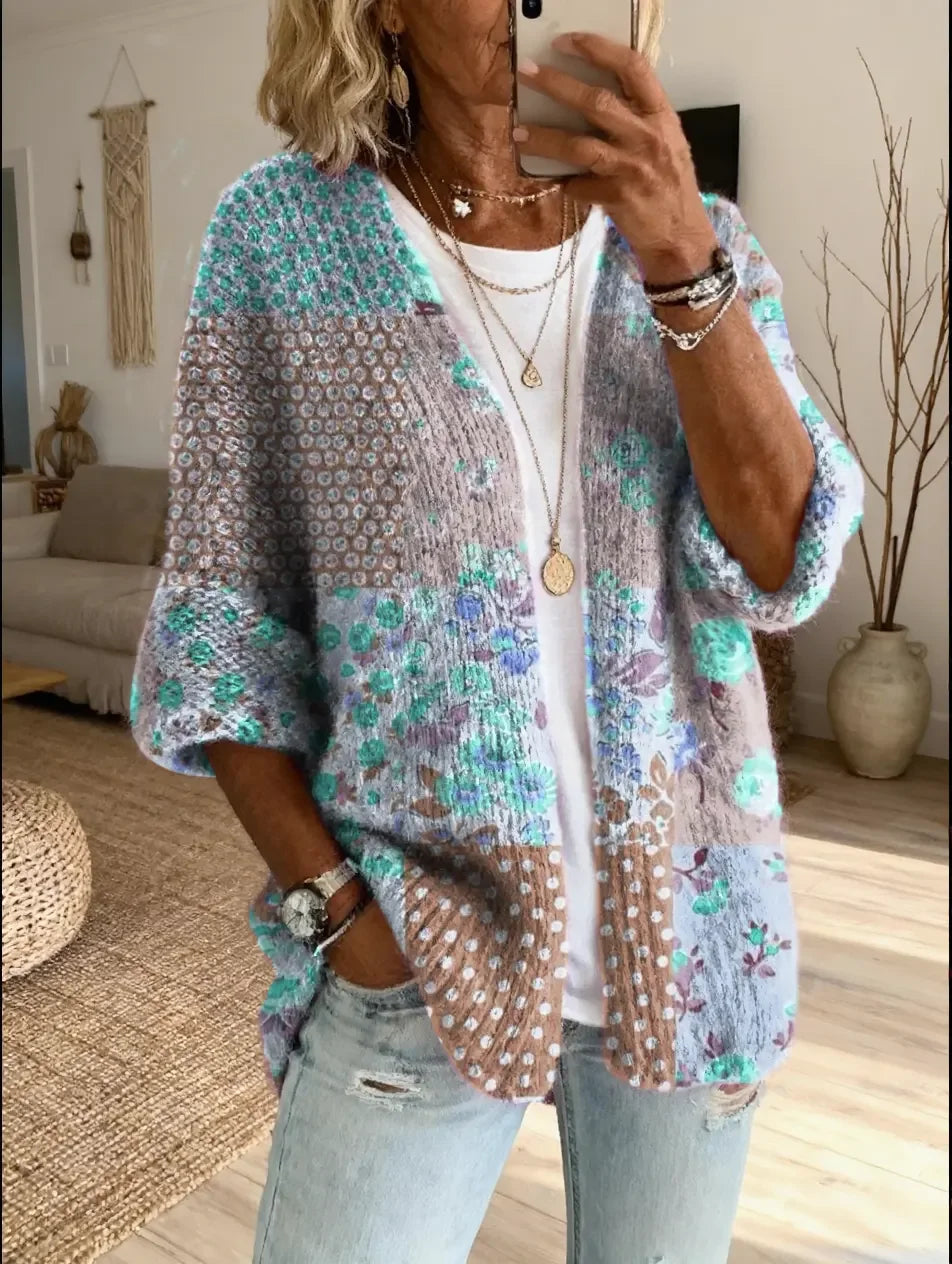 Stevena - Maglione Con Elegante Motivo Floreale