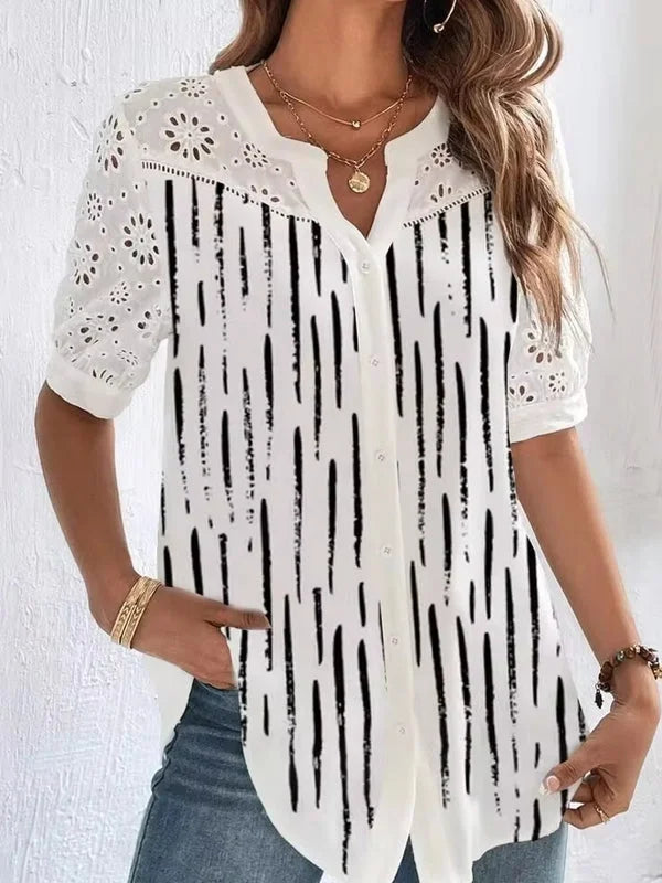 Zoila - Camicia Elegante a Maniche Corte