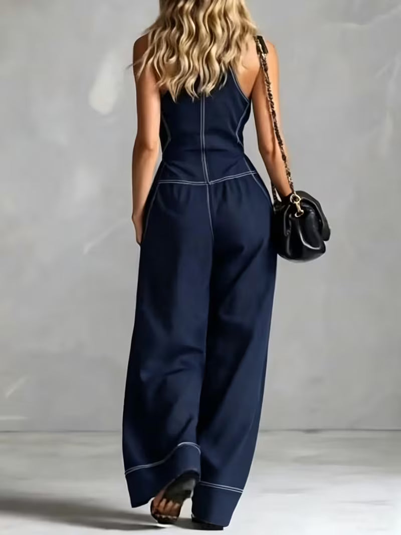 Bryana - Tuta a Righe in Patchwork