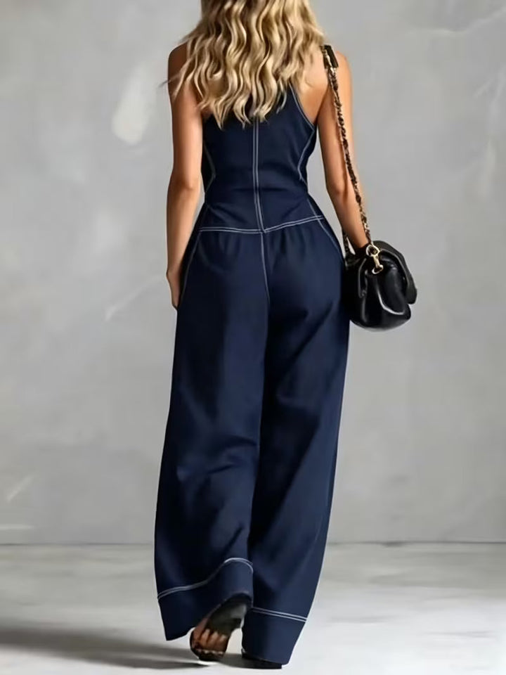 Bryana - Tuta a Righe in Patchwork