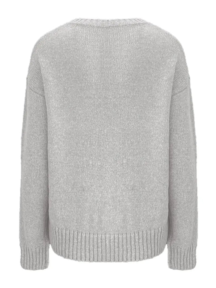 Urvana - Maglione a Maniche Lunghe Con Stampa Gatto